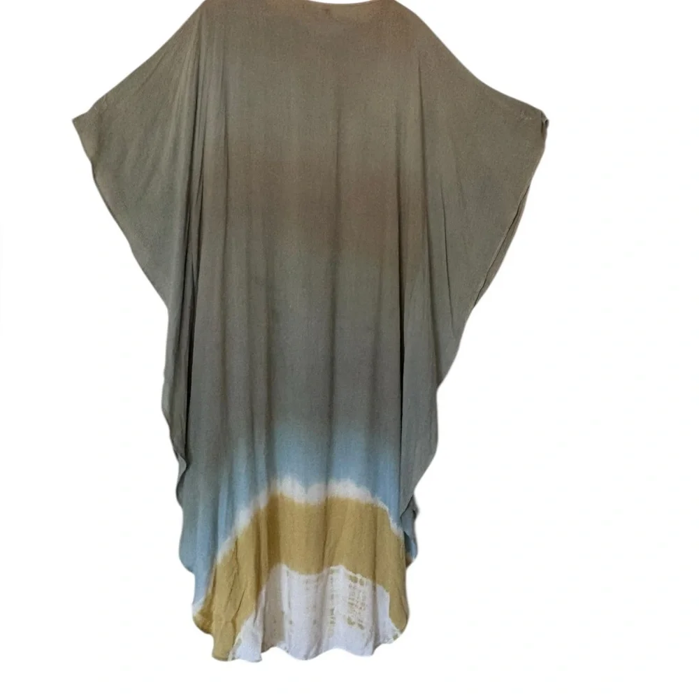 Indah Ombre Tassel Kaftan Maxi Dress Beach Cover Up Boho One Size